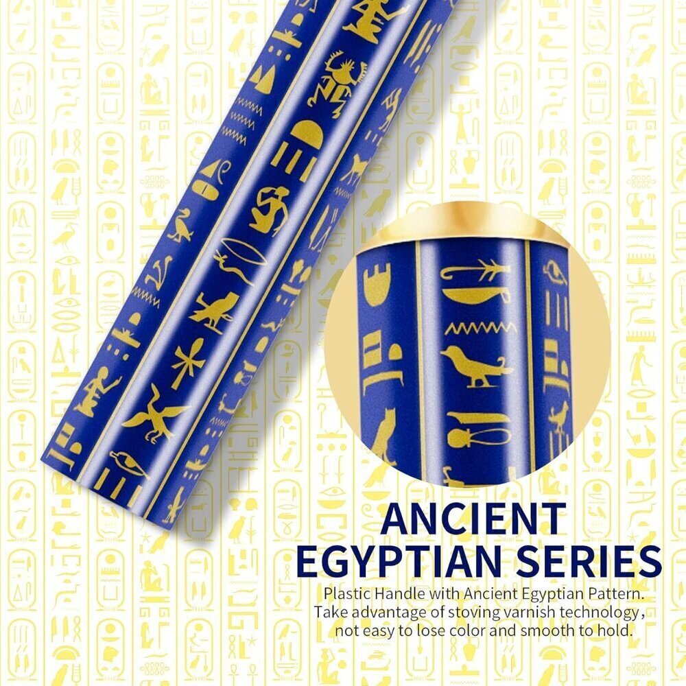 🆕 Makeup Brushes 19Pcs Ancient Egyptian Premium Foundation Contour Blush Liner - Picture 7 of 9